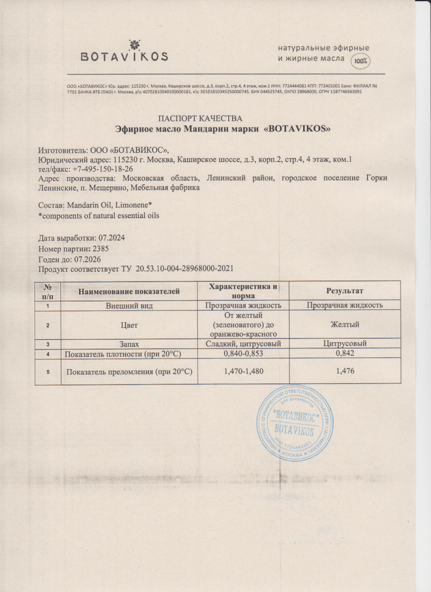 Паспорт №072024